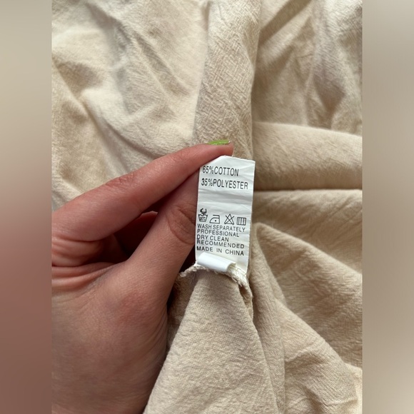 Open Back Beige Midi Dress Size M - Picture 6 of 8